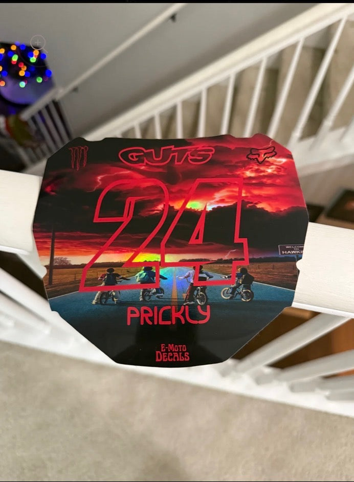 stranger things guts front plate decal.